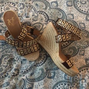 Vince Camuto Signature Studded Wedges!